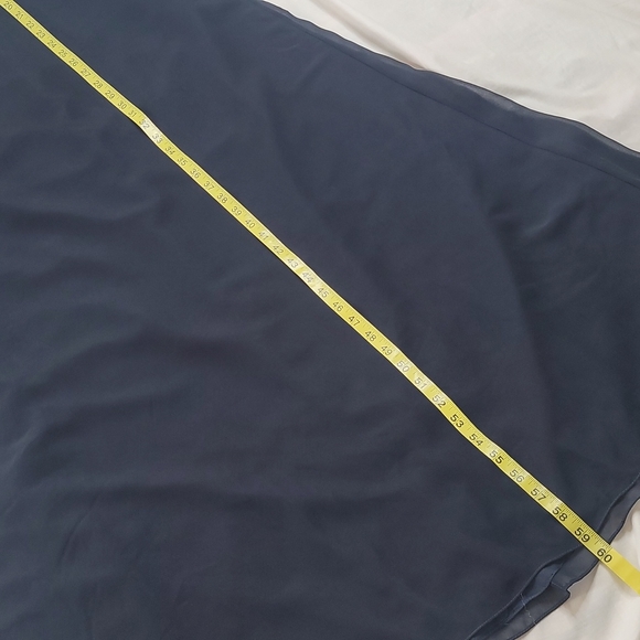 Symphony of Venus dark blue prom wedding chiffon gown sz 12 - Picture 8 of 15